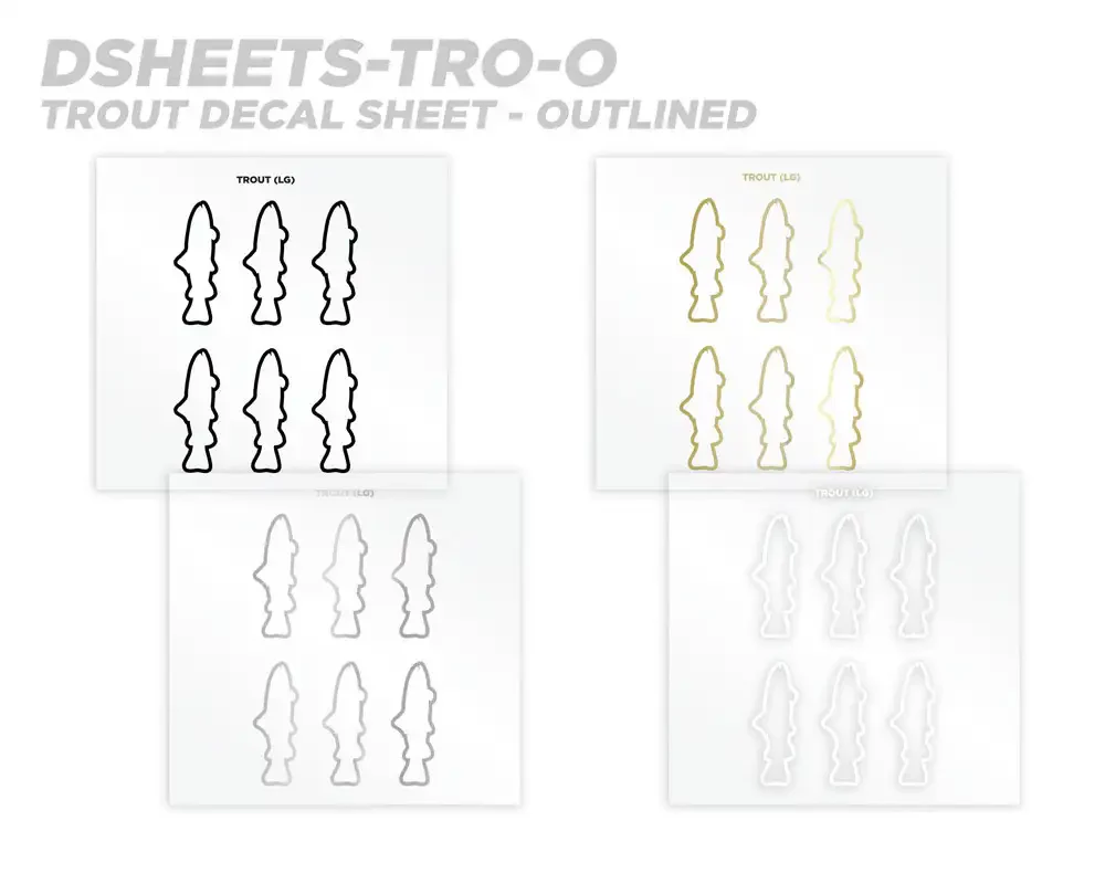 Mud Hole Trout Silhouette Rod Decals - Peel & Stick - Image 6