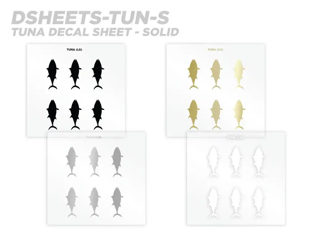 Mud Hole Tuna Silhouette Rod Decals - Peel & Stick - Image 4