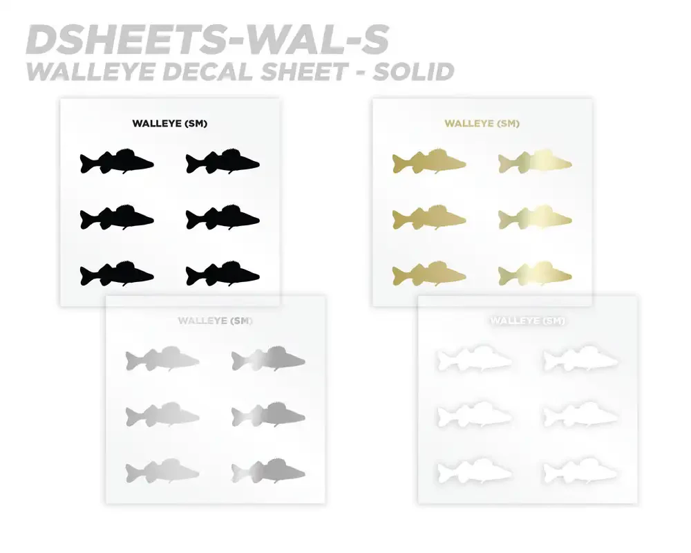 Mud Hole Walleye Silhouette Rod Decals - Peel & Stick - Image 4