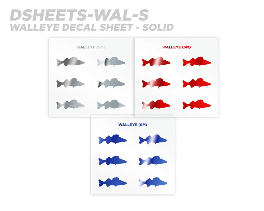 Mud Hole Walleye Silhouette Rod Decals - Peel & Stick - Image 5