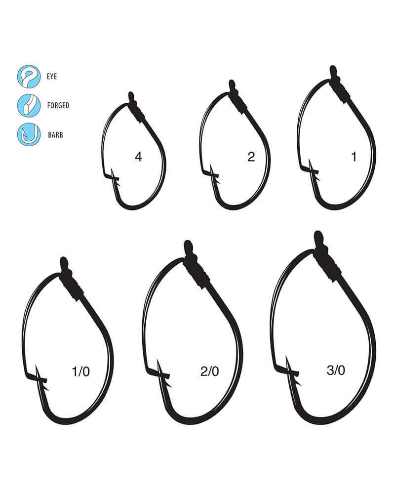 Gamakatsu Weedless Drop Shot Hooks - Black - Image 4