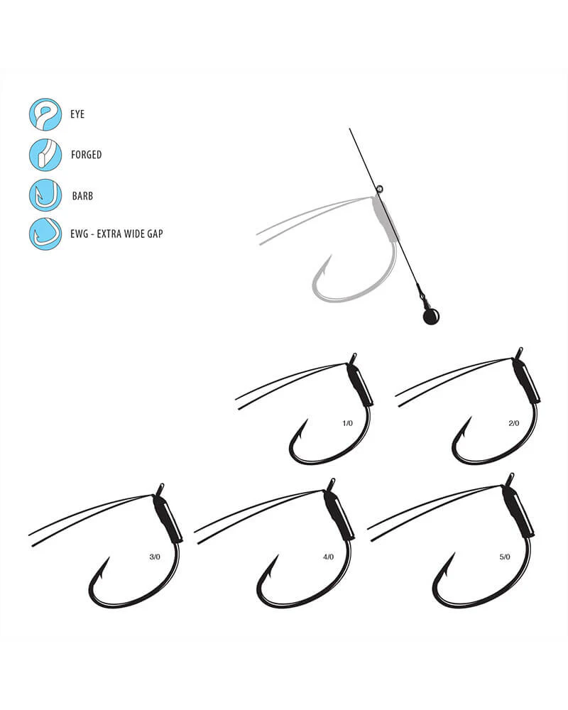 Gamakatsu Wicked Wacky Rig Weedless Hooks - Black - Image 4