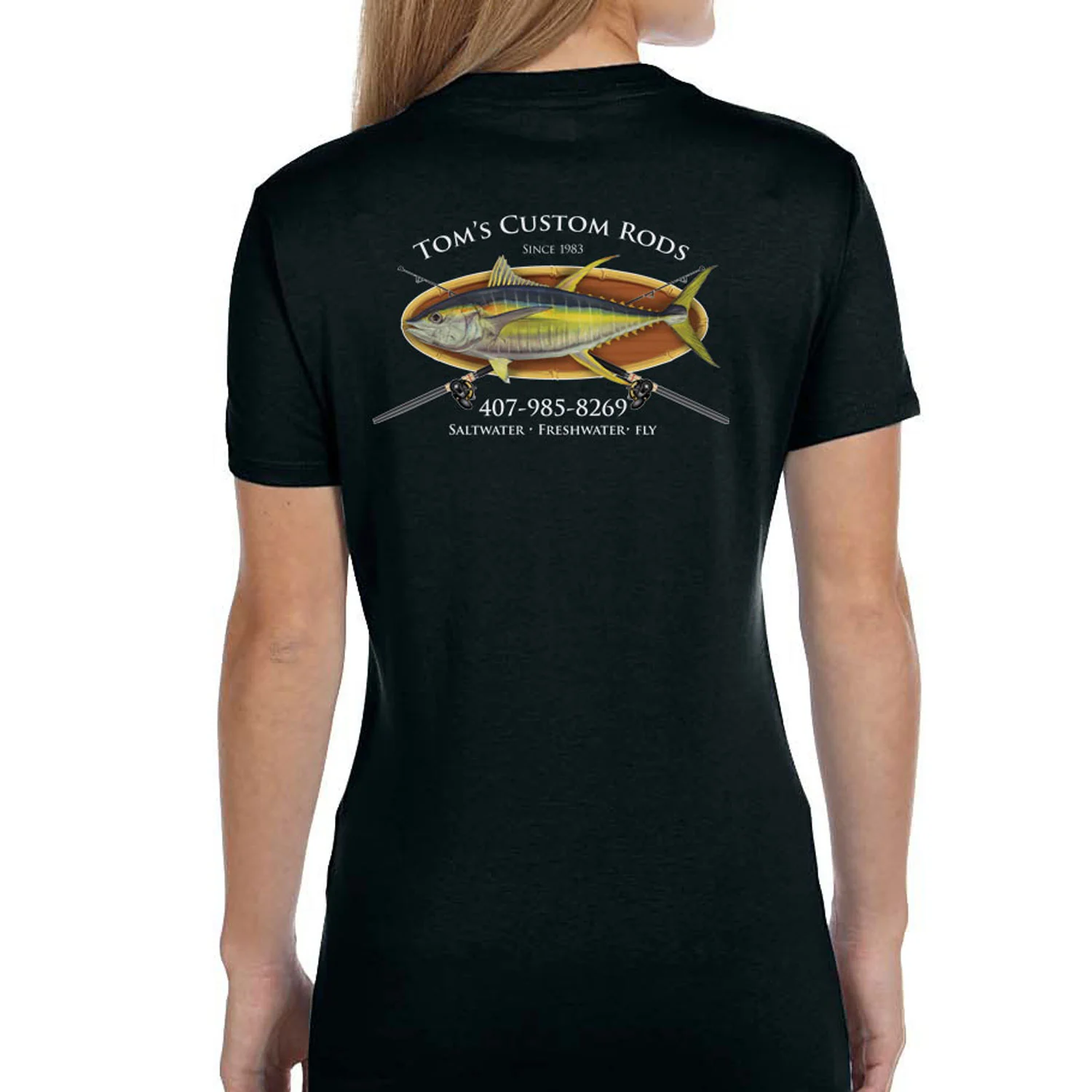 Women's Custom T-Shirt: Bamboo Frame with Crossing Rods - Image 10