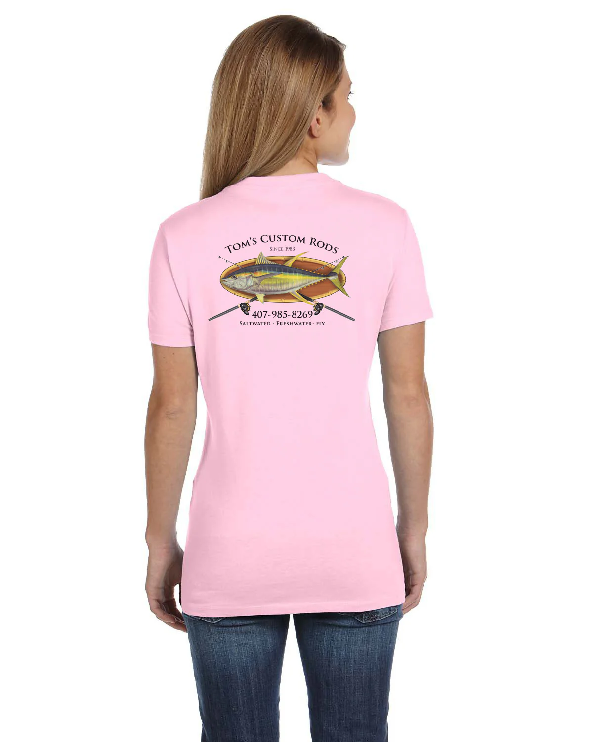 Women's Custom T-Shirt: Bamboo Frame with Crossing Rods - Image 6