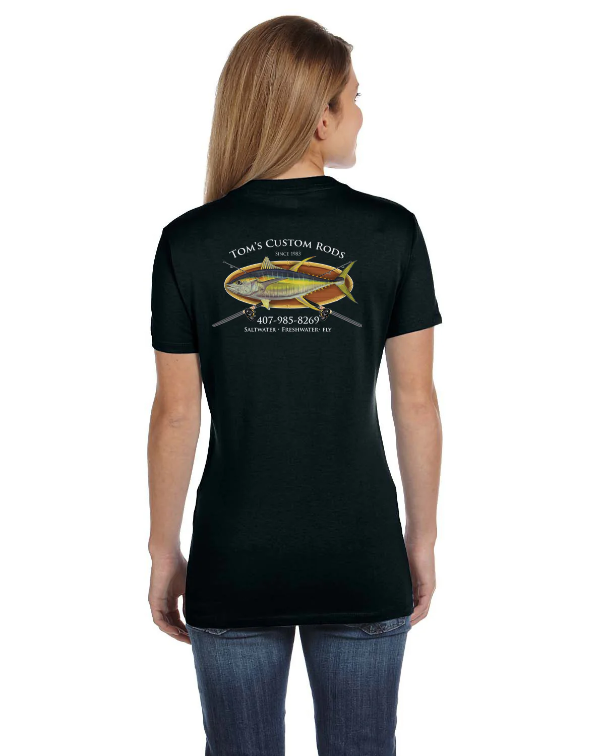 Women's Custom T-Shirt: Bamboo Frame with Crossing Rods - Image 8
