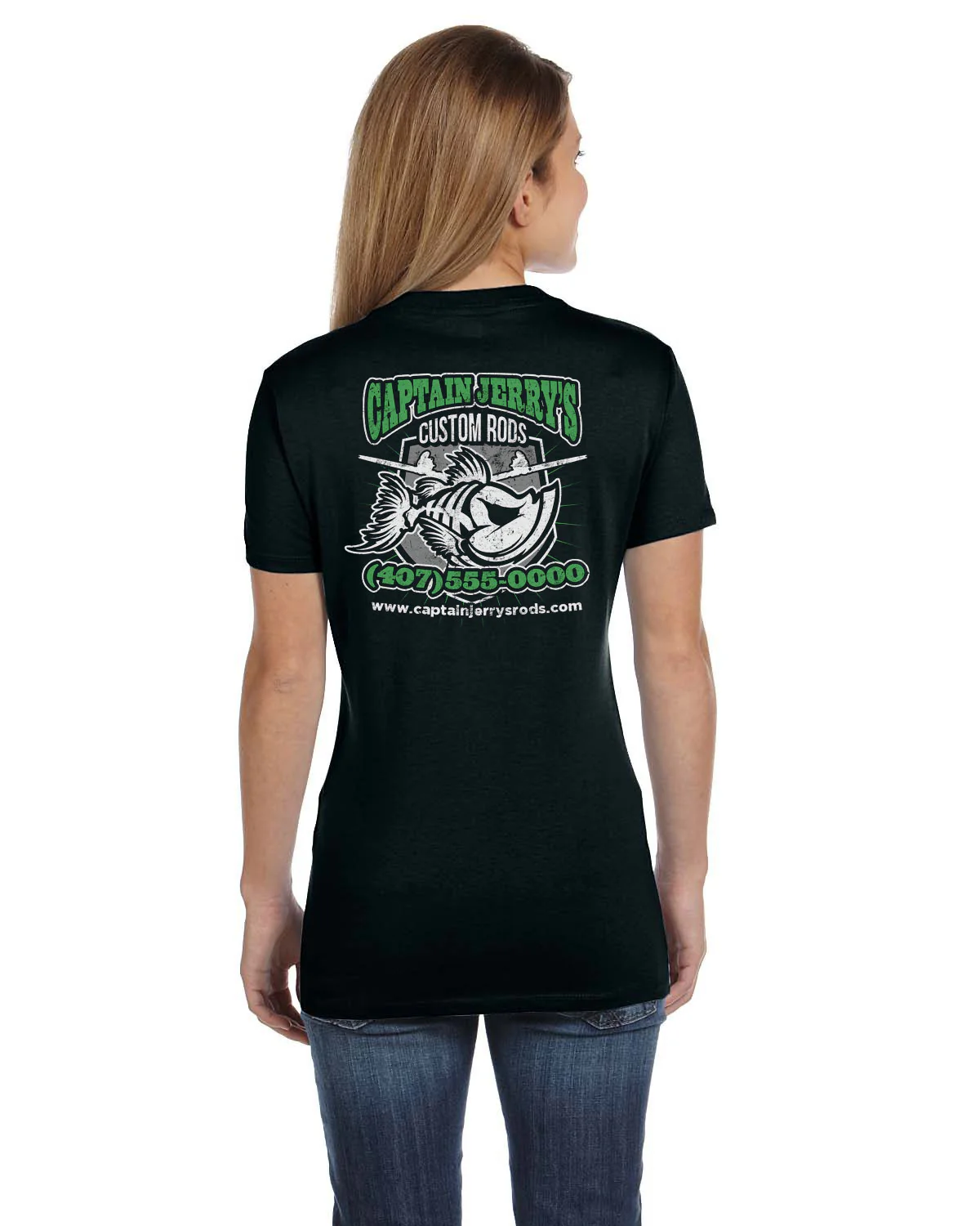 Women's Custom T-Shirt: Green Bones - Image 8