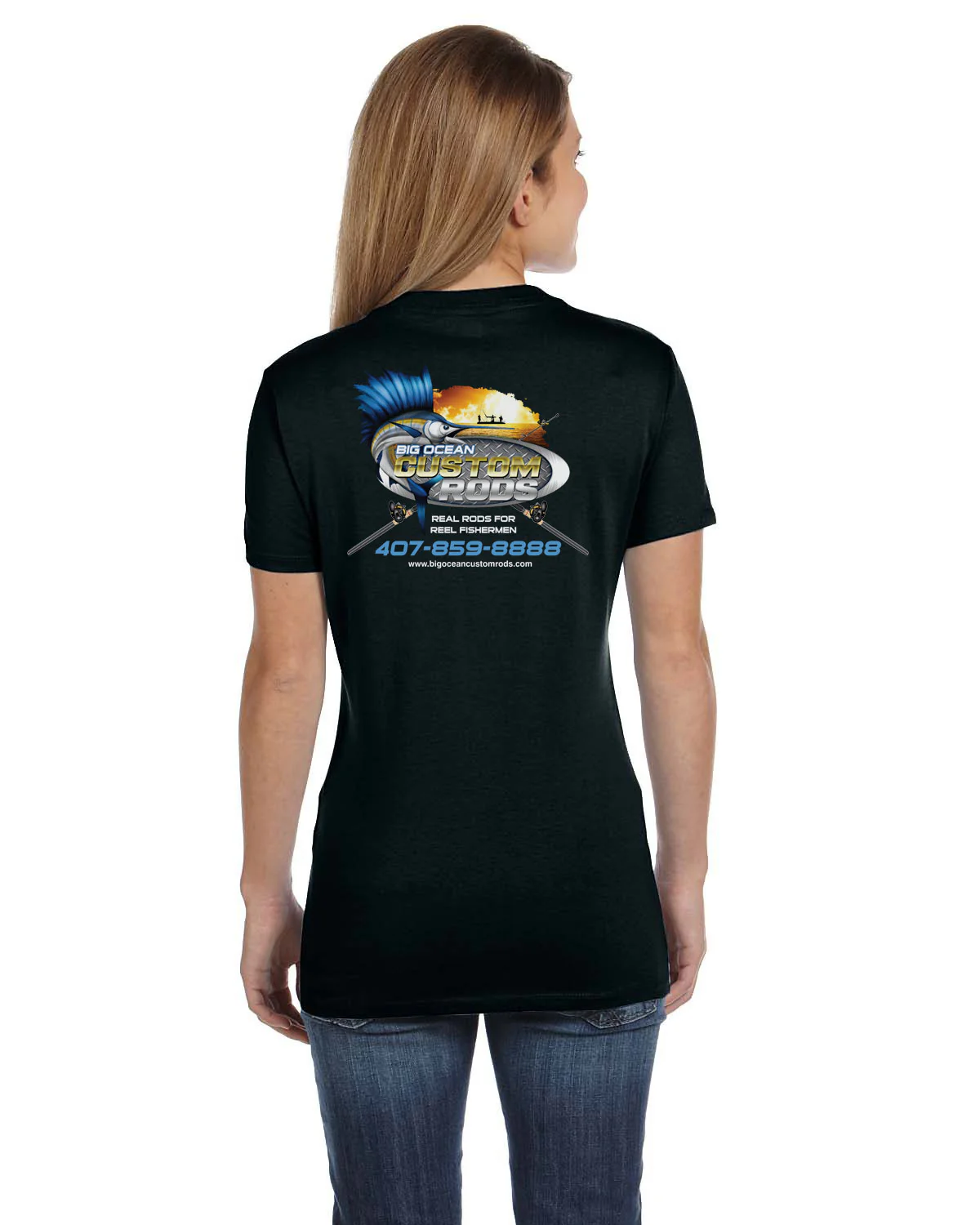 Women's Custom T-Shirt: Jumping Marlin - Image 7